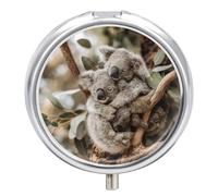Pill Box 3 Compartment Cute Animal Koala Bears Portable Daily Pill Organizer Travel Medicine Case Vitamin Storage Container