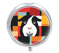 Pill Box 3 Compartment Cute Guinea Pig Patterns Portable Daily Pill Organizer Travel Medicine Case Vitamin Storage Container