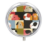 Pill Box 3 Compartment Cute Guinea Pig Patterns Portable Daily Pill Organizer Travel Medicine Case Vitamin Storage Container