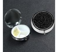 Pill Box 3 Compartment Metal Medicine Pills Organizer Science Chemistry Illustration Pill Case for Purse or Pocket Mini Portable Travel Pills Holder to Hold Supplements Vitamins Fish Oil