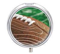 Pill Box 3 Compartment Watercolor American Football Portable Daily Pill Organizer Travel Medicine Case Vitamin Storage Container