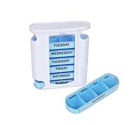 Pill Box 4 Times a Day, Weekly Pill/Tablet Wallet Pill Box Organisers, 7 Day Tablet Organiser, Daily Pill Dispenser with 28 Compartments