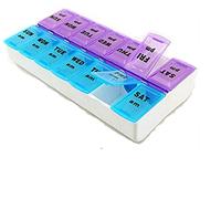 Pill Box 7 Day 2 Times A Day for Medicine, Tablets, Vitamins, Travel Pill Case, Pill Organiser