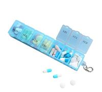Pill Box 7 Day - Clear Pill Organizer Travel - Portable Pill Sorter, Pill Box Organiser for Pills/Fish Oil