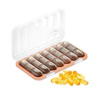 Pill Box 7 Day,Medication Storage,Small Medicine Container - for Adults Seniors Travelers Caregivers Daily Routine Home Office Travel Camping Gym Vacation