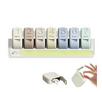 Pill Box 7 Day, Non-Slip Luminous Large, Silicone Portable Container Box | Non-Slip Luminous Large Capacity Silicone, 17.6x8.7x6.2cm, Pill Box 7 Day, Pill Container 7 Day, for Home Travel Bedside Tabl