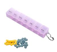 Pill Box 7 Day - Push Button Pop Open | Portable Storage Box Weekly | Easy Open Compartments, Travel-Friendly Design, Great for Seniors, Medication Routine, Or Organized Daily Pill Planning