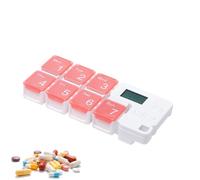 Pill Box, 7 Day Smart Reminder Storage Container For Medication | Tablet Box - W 7 Day Organizer - For Home, Office, Outdoor Travel, Camping, Men