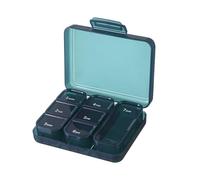 Pill Box 7 Day - Weekly Pill Container, Small Ṕill Dispenser | Travel Medicine Storage System, Compact P̀Ill Organizer Solution for Supplements Fish Oil Daily Use