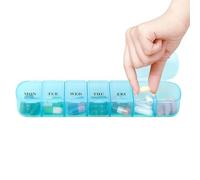 Pill Box 7 Days, Box, 7 Days, Compartments, Easy to Open, On the Go, for Families, Schools, Camping Trips, Hikes, Picnics, Outdoor Holidays