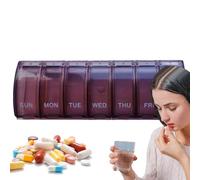 Pill Box 7 Days - Weekly Pill Organiser in Rectangular Design Rectangular Structure of our Weekly Pill Organiser that makes it easier to carry in your hand or in a bag