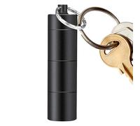 Pill Box - Aluminium Multi-Compartment with Keyring, Travel Pill Organizer Daily Case | For Office, School, Outdoor, Travel, Camping, Hiking, Fishing