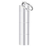 Pill Box Aluminum Multi-Compartment with Keyring