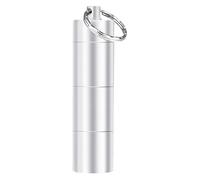 Pill Box Aluminum Multi-Compartment with Keyring