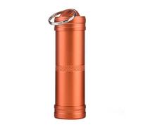 Pill Box Case, Portable Storage Tank, Waterproof Aluminum Alloy Drug Holder, Pill Holders Medicine Daily, Pill Container for Men and Women Outdoor Travel Camping (Orange)