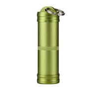 Pill Box Case, Portable Storage Tank, Waterproof Aluminum Alloy Drug Holder, Pill Holders Medicine Daily, Pill Container for Men and Women Outdoor Travel Camping (Green)