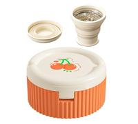 Pill Box Container - Tablet Organizer | Compact Medicine Storage Box With Foldable Consumer Cup - Portable Pill Holder For Adults, Seniors,