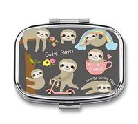 Pill Box Cute Sloth Set Pill Box Pill Box Rack Small Jewelry Storage Box Retro Medicine Vitamin Pill Storage Box