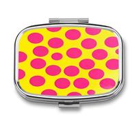 Pill Box Exquisite Square-Shaped Medicine Bottle Container Portable 2 Compartments Travel Pill Organizer Compact Medicine Case for Pills Vitamins Supplements