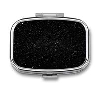 Pill Box Exquisite Square-Shaped Medicine Bottle Container Portable 2 Compartments Travel Pill Organizer Compact Medicine Case for Pills Vitamins Supplements