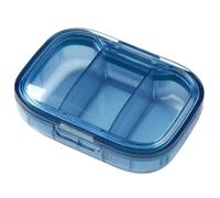 Pill Box for 3 Times a Day - Weekly Morning Afternoon Travel Bag, Transparent Medicine Dispenser with 21 Compartments for Opening at the Touch of a Button, Portable Reminder A