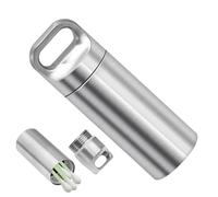 Pill Box Keychain Portable Titanium Pill Box Waterproof Travel Holder | Compact Metal Pill Box for Aspirin, Fish Oils, Nitroglycerin, Travel Bag for