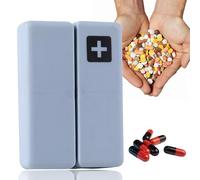 Pill Box Magnetic Foldable Travel Pill Box - Compact Pill Dispenser, Practical Design | Medicine Organizer with 7 Compartments, Ideal for Dosing Pills, and Dura Supplements