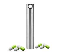 Pill Box Mini Stainless Steel Medication Box Waterproof Light-Proof