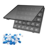 Pill Box Monthly - 30 Day Medicine Case, Clear Large Compartments Organizer, Durable Pill Holder, Compact Storage Solution | Personal Travel Box for Outdoor Trips, Portable Health Organizer for Home