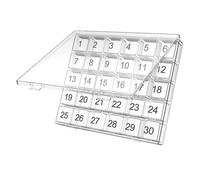 Pill Box Monthly, Compact 30 Day Pill Box for Pill Storage, Personal Pill Organizer Travel Box Pill Case Large Capacity, Wring Out For Supplements, Innovative Design