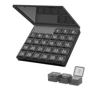Pill Box - Monthly Pill Box | Compact 30 Day Pill Box For Pills Storage, Monthly Pill Case Clear Large Compartments Medicine Organizer, Personal Pill Organizers For Outdoor Traveling