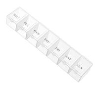 Pill Box Organiser 7 Day One Time a Day Pill Dispenser Storage Case for Medication, Supplements, Vitamins and Cod Liver Oil White