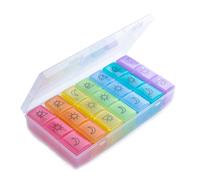 Pill Box Organiser 7 Day, Opret Pill Dispenser Weekly 3 Times a Day with case for Travel, Vitamin Fish Oil Container Planner BPA Free...