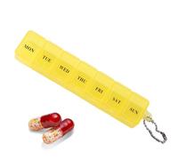 Pill Box Organiser 7 Days | Transparent Medicine Organiser Box, Stylish Medicine Organiser Storage, Dustproof Pill Organiser for Bag, Fish Oils Luckxing