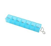 Pill Box Organiser Pill Dispenser Box, 7 Day Pill Box Organiser One Time a Day, Weekly Pill Box Pill Organiser for Medication, Supplements, Vitamins, Cod Liver Oil (Blue)