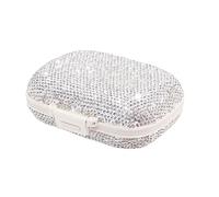 Pill Box Organizer - Glitter Pill Boxes Pill Case Pill Holder with Compartments | Travel Pill Box Storage Organiser Weekly Pill Organizer for Home and Travel White Red Bu