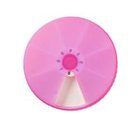 Pill Box Organizer - PP 8x8x2cm 7-Compartment Portable Waterproof Rotary Piłl Holder, Small Weekly Pill Case for Pocket, Purse, Travel, Camping, Outdoor Use