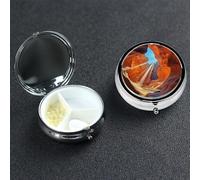 Pill Box Pill Case 3 Compartment Small Pill Organizer for Purse & Pocket Travel Pillbox Antelope Canyon Cute Medicine Organizer Pill Container Holder to Hold Vitamins Fish Oil