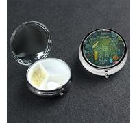 Pill Box Pill Case 3 Compartment Small Pill Organizer for Purse & Pocket Travel Pillbox Math Question Cute Medicine Organizer Pill Container Holder to Hold Vitamins Fish Oil