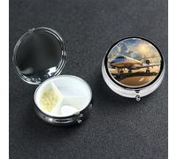 Pill Box Pill Case 3 Compartment Small Pill Organizer for Purse & Pocket Travel Pillbox Private Plane Cute Medicine Organizer Pill Container Holder to Hold Vitamins Fish Oil