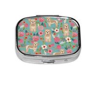Pill Box, Pill Case Medicine Organizer Travel Pill Box Pill Organizer Pill Holder, Cockapoo Cute Dog Floral
