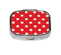Pill Box, Pill Case Medicine Organizer Travel Pill Box Pill Organizer Pill Holder, Red and White Dots