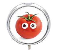 Pill Box Pill Container I Love You from My Head Tomatoes Printed Portable Medicine Pill Case Metal Travel Pill Box Vitamin Container 3 Compartment Medicine Case Medicine Storage to Hold Medication Vi