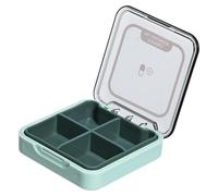 Pill Box - Pill Organiser For Supplement Holding With 4 Large Compartments | Portable Dustproof Medication Storage Box With Large Compartment | Pocket Weekly Tablet Dispenser Business Trip