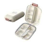 Pill Box, Pill Organizer, Medicine Box | Weekly Sealed Pill Box with 7 Grids, Portable Pill Box for Travel to Hold Supplements and Medication