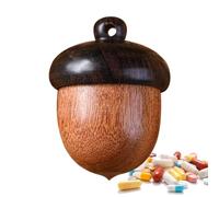 Pill Box - Pine Nut Wooden Pill Organizer | Scented Atmosphere Natural Beauty Medicine Pill Organizer Cute Pill Organizer as Pendant for