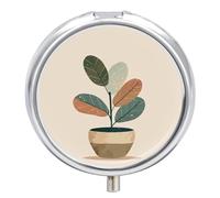 Pill Box Portable Pots and Plants Pill Case Cute Pill Organizer for Vitamins Supplements