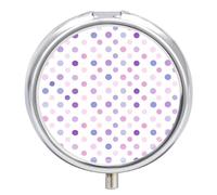 Pill Box Portable Seamless Pattern of Dots Pill Case Cute Pill Organizer for Vitamins Supplements