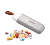 Pill Box, Portable Travel Pill Organizer Box with 3 Compartments, Storage Dispenser For Supplements And Medicines For The Whole Family