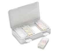 Pill Box - Seven-Day Supplement Storage Box, Daily Separation System, Portable Holder, Secure Closure, Easy Open Layout, Clear Viewing Lid | Perfect for the